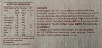 Jordans Frusli Juicy Red Berries Cereal Bar Nutrition Label