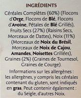 Suprme Muesli Ingredients