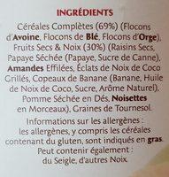 Spcial Muesli Ingredients