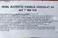 Belgian Chocolate Majestics Ingredients