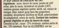 Tasse En Cramique Avec Un Oeuf Au Chocolat Au Lait Ingredients