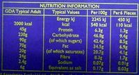 Green & Black's Organic Burnt Toffee Dark Chocolate Nutrition Label
