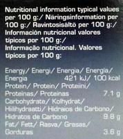 Wakame Miso Soup Nutrition Label