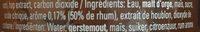 Bire Aromatise Rhum Ingredients