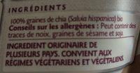 Graine De Chia Bio Moulues Ingredients