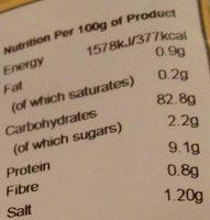 Suma Japanese Rice Crackers Nutrition Label