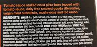Tomato Stuffed Crust Takeaway Smokey Bacn & Mushroom Pizza Ingredients