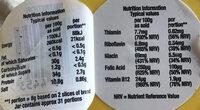 Marmite Nutrition Label
