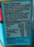 Geeta's Mango And Chilli Chutney 320G Ingredients