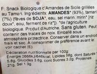Snack Amandes-tamari (30 GR) Ingredients