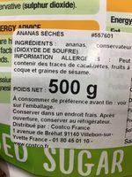 Dried Pineapple Ingredients