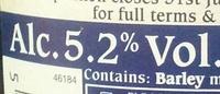 Hobgoblin Nutrition Label