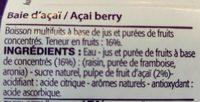 Juice Acai Berry Ingredients