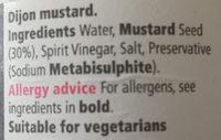 Dijon Mustard Ingredients
