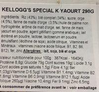 Cereali Spec. K. Yog. Gr290 Kello Ingredients
