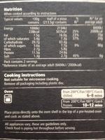 Wood Fired Sunblush Tomatoes, Italian Mozzarella & Basil Pesto 12'' Pizza Nutrition Label