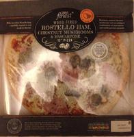 Wood Fired Rostello Ham, Chestnut Mushrooms & Mascarpone 12'' Pizza Report Card