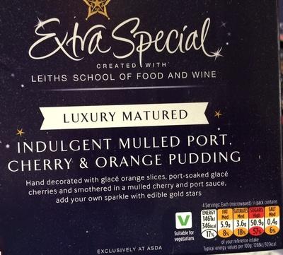 Indulgent Mulled Port Cherry & Orange Pudding