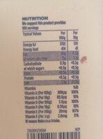 Brilliantly Buttery Nutrition Label