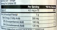 Omega 3 Nutrition Label