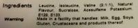 BCAA Raspberry Lemonade Ingredients