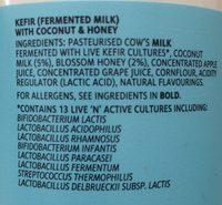 Kefir Coconut Cultured Drink Ingredients
