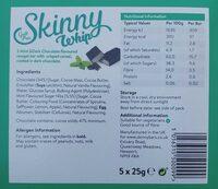 Mint & Dark Chocolate Bar Nutrition Label