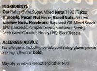 Absolutely Nutty Granola Ingredients