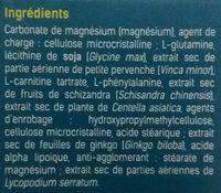 Cogni'sciences Amlioration Mmoire Et Concentration Ingredients