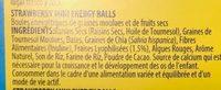 Kids Mini Soft Energy Balls Fraise Ingredients