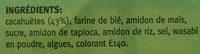 Cacahutes Au Wasabi Ingredients
