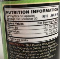 Optimum Nutrition Zma 90 Capsules Strength Recovery Support Testosterone Booster Ingredients