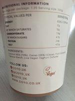 Coyo Coconut Milk Yogurt Alternative Chocolat Ingredients