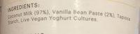 Coyo Coconut Milk Yogurt Alternative,Vanilla 125G Ingredients