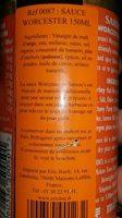Sarson's Worcester Sauce Ingredients