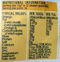 Chia Seeds Nutrition Label