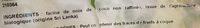 Farine Coco Ingredients