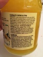 Lemon Curd Nutrition Label