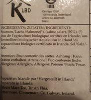 Saumon Bio Irlandais Ingredients
