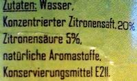 Zitrono Zitronendressing Ingredients
