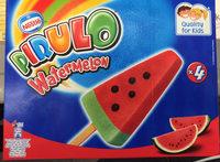 Pirulo Watermelon - Glace  L'eau Pastque (73,9%) Et Glace  L'eau Pomme (25,4%) Avec Des Morceaux Au Cacao Report Card