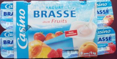 Yaourt Brass Aux Fruits Fraise Framboise Abricot Pche (8 Pots)