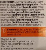 Biscuits Au Sucre Candi Enrobs De Chocolat Ingredients