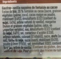Gaufres Vanille Ingredients