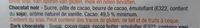 Chocolat Noir Ingredients