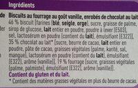 Choco Biscuit Got Vanille Ingredients