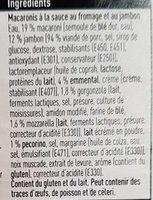 Macaroni Jambon & 4 Fromages Ingredients