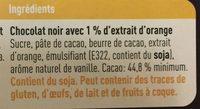 Pure Chocolade Met Sinaasappel Ingredients