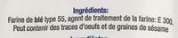 Farine De Bl Type 55 Ingredients