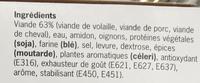 Fricandelle Surgel Ingredients
